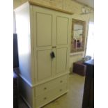 A Bramblecrest double wardrobe with four base drawers - Height 195 cm x Width 110 cm