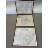 Three Robert Morden Maps circa 1695 - Warwickshire, Essex & Suffolk