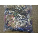 A mixed sealed bag of costume jewellery