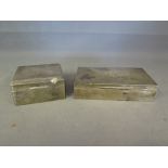 Two silver hallmarked table boxes, one Birmingham 1941 - 42 and inscribed Cambridge Coursing Club