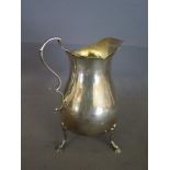 A silver cream jug - Birmingham 1886/87 - maker M & P - Weight approx. 3 troy oz 
Condition report: