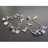 Two charm bracelets - Both test as silver - Lengths 18 and 17cms - Weight approx 1.5ozt
Condition