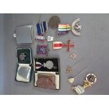 A collection of seven Masonic and other medals including one silver medal, a silver medal, a silver