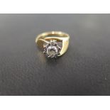 A diamond single-stone ring - The brilliant-cut diamond within an illusion setting - Estimated
