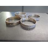 Four silver hinged bangles - Hallmarked Birmingham - Weight approx 4.4ozt
Condition Report: Good -