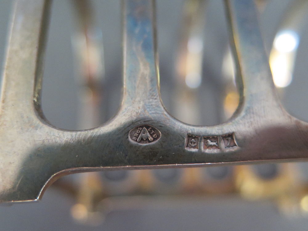 A silver toast rack - Birmingham 1958/59 - Adie Brothers Ltd - Weight approx. 5 troy oz - Length - Image 2 of 2