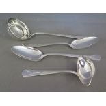 A set of four WMF silver plated serving spoons