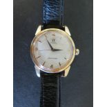 A very good Gents Omega Seamaster Automatic in a heavy 18 ct gold case - Hallmarked on lugs and