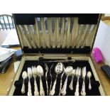 Seventy four piece canteen of Rogers silver plated cutlery
