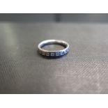 A platinum diamond band ring - Hallmarked Birmingham - Ring size M - Weight approx 5.2gms
Condition