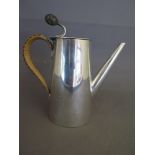 A Christopher Dresser silver plated coffee pot - Hukin Heath - Height 15 cm