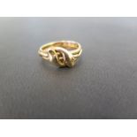 A late Victorian snake ring - Hallmarked Birmingham 1873 - Ring size N - Weight approx