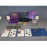 A collection of coinage - all English or Commonwealth including a Jersey silver gilt £5 coin