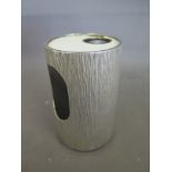 A silver bark effect - Braun - gas table lighter no. 364783 by Gerald Benney, London  1971/72