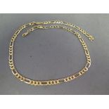 A 9 ct gold link necklace - Weight approx. 22 grms - Length 50 cm 
Condition report: Acid test