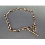 A 9 ct gold Albert watch chain - Weight approx. 45 grms - Length 30 cm 
Condition report: Acid test