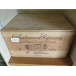 A case containing six bottles of Chateau Ripeau Saint Emillion Grand Cru 1991