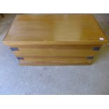 A new pine Victorian style blanket box - Height 47 cm x 94 cm x 46 cm