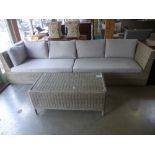 A Bramblecrest sofa - Length 296 cm and a coffee table