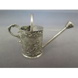 A small Continental silver miniature watering can,