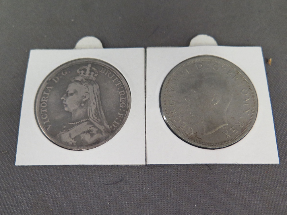A 1937 silver Crown high grade and a 1889 silver Crown GF - Image 4 of 4