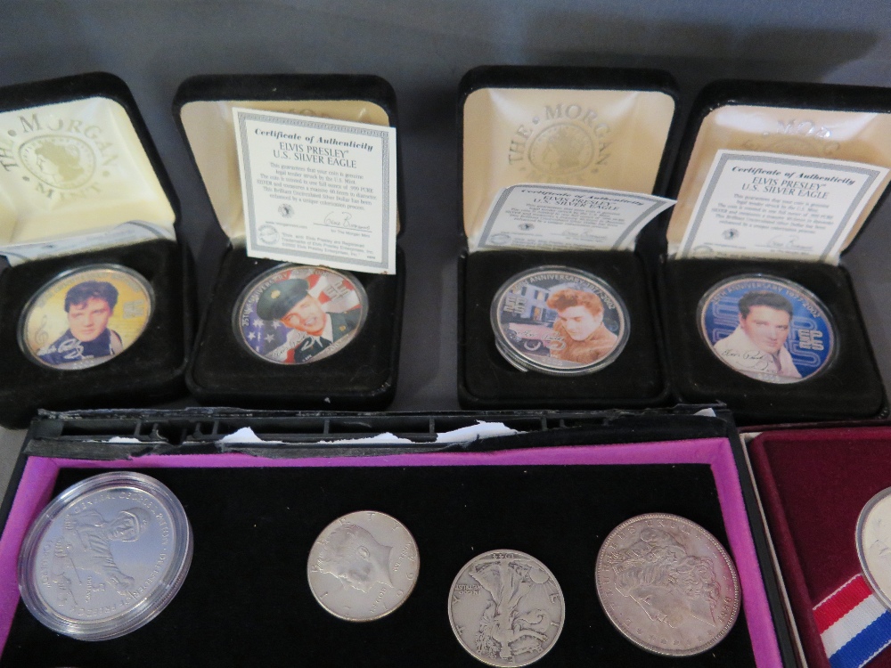 A collection of United States silver coins to include 50 State Quarter silver proof set, - Image 7 of 8