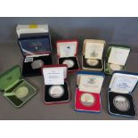A silver proof collection - eight coins - weight approx 7.