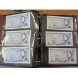 British Bank note collection with over £300 face value - most notes in UNC laminated - British