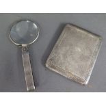 A silver cigarette case - Weight approx. 3.