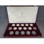 A Royal Mint collection - sixteen silver Royal Marriage Commemorative Coin Collection 1981 in