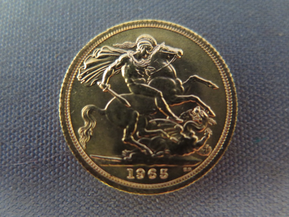 A 1965 fine gold Sovereign - Image 2 of 4