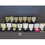 Seven Pacific Islands Royal Mint silver proof coins,