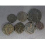 Eight Roman coins