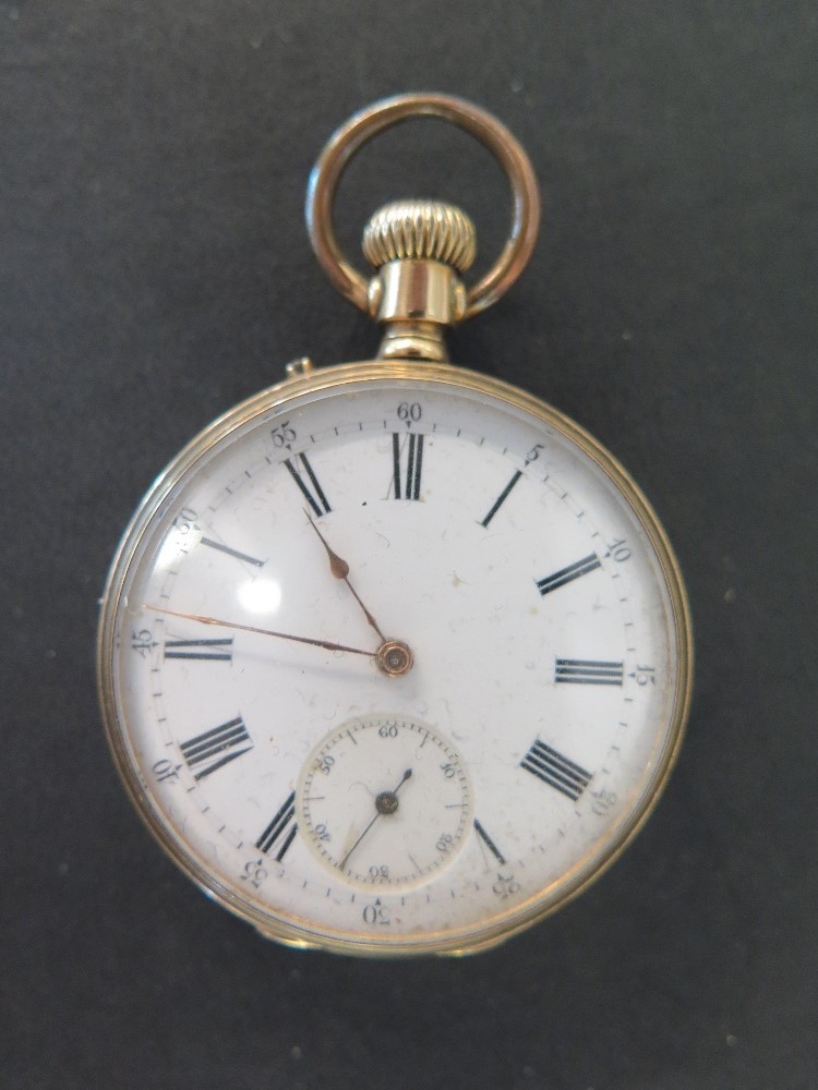 An 18 ct gold pocket watch with movement stamped - ATE MELLET - serial no.