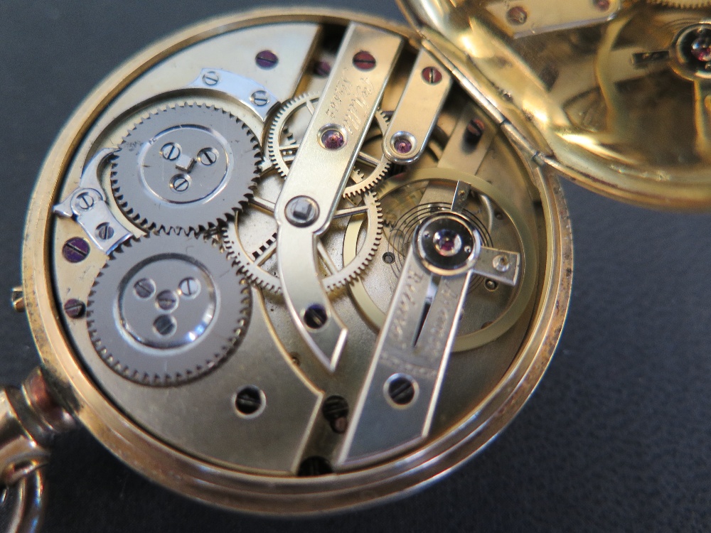 An 18 ct gold pocket watch with movement stamped - ATE MELLET - serial no. - Image 5 of 6