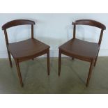 A pair of modern side chairs