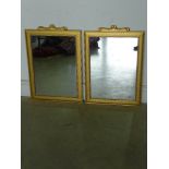 A pair of gilt mirrors of rectangular fo