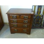 A miniature Edwardian style five drawer