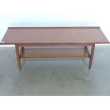 A retro 1960's/70's long slim teak coffe