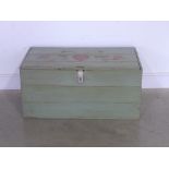 An early 20th century pine linen box in