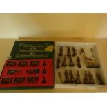 A group of German Elastolin models of American soldiers and a boxed set of painted lead figurines -