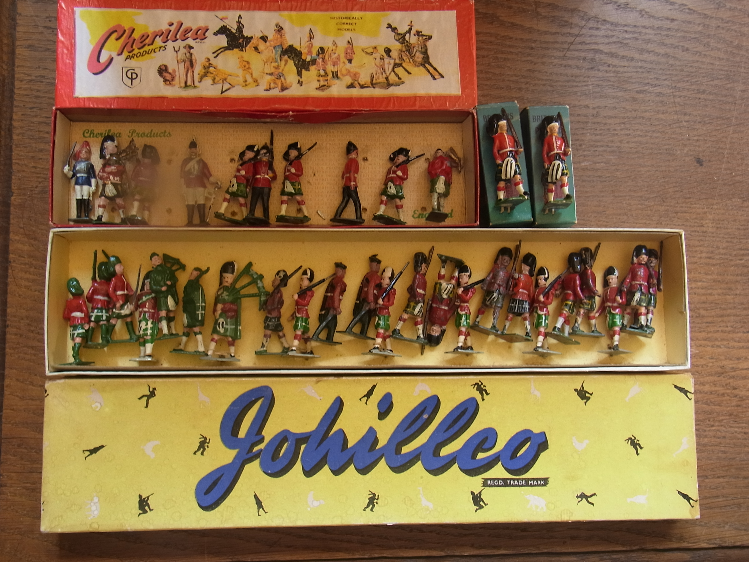 A box of Johillco Lead Soldiers twenty three Scots Soldiers,