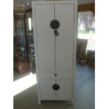 A Libra design Chinese style painted cabinet - Height 185 cm x Width 70 cm x Depth 44 cm