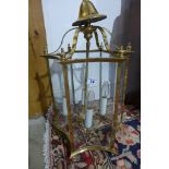 A modern brass lantern