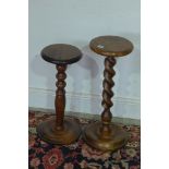 Two beechwood plant stands