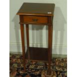 A modern mahogany effect single drawer lamp table - Width 34 cm x Depth 28 cm