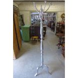 A nickel coated aluminium coat stand - 1.