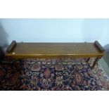 An elm Victorian style window seat - Height of seat - 46 cm x Length 1.