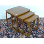 A circa 1970's Retro teak nest of tables