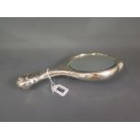 A 19th century silver plated hand mirror - 25 cm 
Condition report: Good to fair